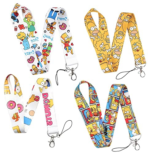 Bztzhm 4 Pieza Lanyard Colgante para el Cuello, Cinta Colgante para Tarjeta De Identificación, Teléfono, Correa Cordón para Tarjeta de Trabajo, Llaves, Disco U Clave