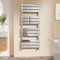 EMKE Chrome Towel Radiator - Flat Panel Heated Rail for Bathroom, Versatile Wall/Floor Mounted, 1200 x 500 mm