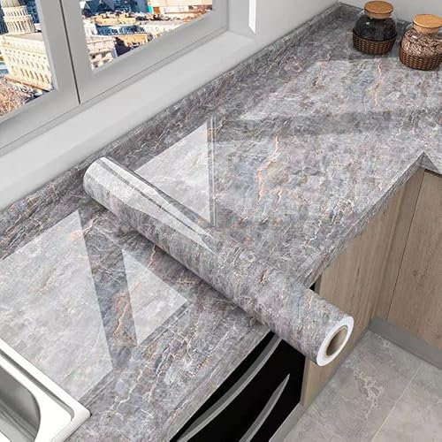 Tapete 80 cm breite Marmor-selbstklebende Tapete, Vinyl-Wandaufkleber, wasserdichtes Kontaktpapier for Küche, dekorative Folie, Heimdekoration (Color : Marble HYS, Size : 80cmx500cm)