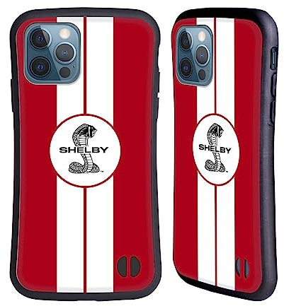Head Case Designs Offizielle Shelby 1965 427 S/C Rot Autografiken Hybride Handyhülle Hülle Huelle kompatibel mit Apple iPhone 12 / iPhone 12 Pro