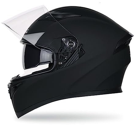 Motesen Vollvisierhelme Retro Moto Bike für Herren ABS Standard Motorrad Ganzjahres-Integralhelme Sportbikes Motorrad