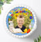 Für die Schulanfangs Torte, Zuckerbild zum Schulanfang Personalisiert mit Wunschbild, Essbares Foto für Torten, Fondant, Tortenaufleger Ø 20cm, 0201w.