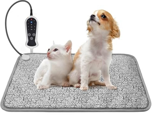GOLOPET Puppy Heating Pad 28x18 in Pet Heating Pad for Dogs,Waterproof Outer Skin and Smart Thermostat Switch, Adjustable Heated Cat Bed, Adding Wire Rope Wires Cat Warming Pad Latter
