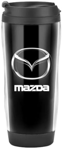 DONHEK Auto Thermobecher für Mazda MX-5 2005-2015,304 Edelstahl Tragbarer Auslaufsicherem Tassen to go Kaffee Tee Reisen Fitness Trinkgläser Geschenke Autobecher Emblem Logo Autozubehör,C
