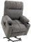 HOMCOM Power Lift Chair Recliner for Elderly, Velvet-touch Fabric Electric Riser and Recliner Chair for Living Room with Remote Control, Side Pockets, Cup Holders, Grey
