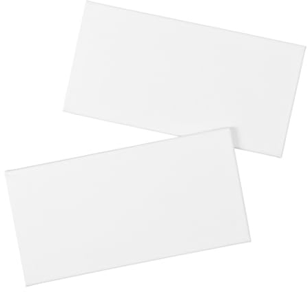 Ideen mit Herz Lot de 2 toiles d'artiste sur châssis | Kit à peindre | Toile en coton | Toiles pour peintures acryliques et à l'huile | Robuste | 20 cm x 40 cm, 390 g/m², Blanc