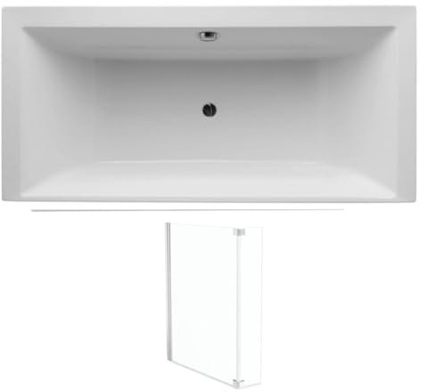 Baignoire droite 170 x 70 JACOB DELAFON Evok, deux places + pare bain