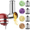 Trancheuse en acier inoxydable pour mixeur KitchenAid, machine à salade avec poudre de broyage comme accessoires et accessoires de cuisine, râpe à fromage avec 4 lames FGREEBLE