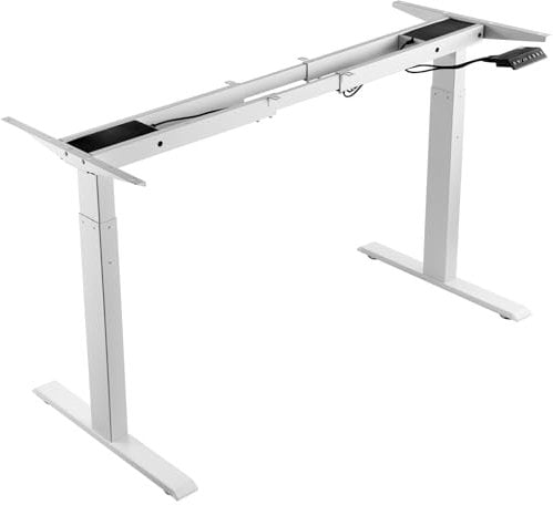 VEVOR Schreibtisch Gestell mit Doppelmotor, einstellbare Höhe 70-117 cm und Länge 110-178 cm, elektrisch verstellbares Tischgestell, ergonomische DIY-Arbeitsplatzbasis (nur weißer Rahmen)