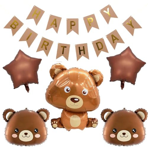 11 Pièces Ours Ballon En Feuille D'aluminium,Ballons De Décoration De Fête Ours,Anniversaire Ours Ballons,Ballons En Forme Ours,Pour Les Fêtes D'anniversaire D'Enfants Sur Le Thème Des Animaux