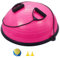 VEVOR Demi-ballon d’Exercice 62 cm, Ballon d'Équilibre Charge 300 kg, Station d'Équilibre avec Bande de Résistance et Pompe à Pied, Entraînement Complet du Corps, pour Domicile, Gym, Yoga, Rose