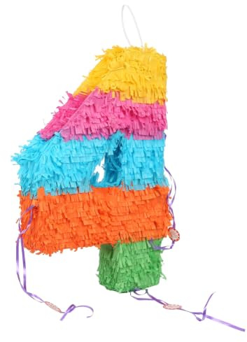 Rink Drink Fax Potato Number 4 Pinata - 50 x 7,5 x 35 cm - Rainbow
