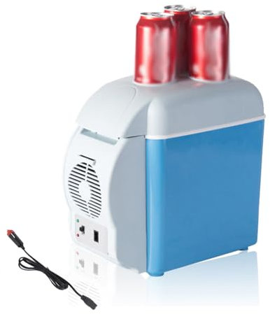 Wizvox Nevera PortáTil EléCtrica, 7.5l,Coche 12v,Bajo Ruido Congelador De Viaje, con FuncióN De Enfriamiento Y CalefaccióN Nevera Portatil, Nevera PortáTil para Acampar