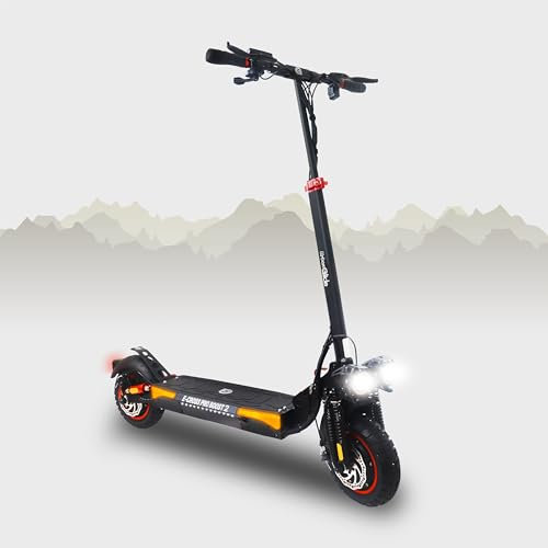 UrbanGlide Trottinette Électrique eCross Pro Boost 2 – 50 km d'autonomie, Double Moteur 800W, pneus 10 Tout-Terrain