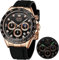 OLEVS Herrenuhr Business Luxus Diamond Moon Phase Männliche Uhr Chronograph Schwarz Zifferblatt Mode Kleid wasserdichte Datum Analoge wasserdichte Männer Armbanduhr