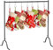 Harrms Weihnachtsstrumpfhalter, freistehende Weihnachtsstrumpf Halter Kamin Schwarz mit 7 Haken, Christmas Stocking Hanger Weihnachtsstrümpfe für Wohnzimmer