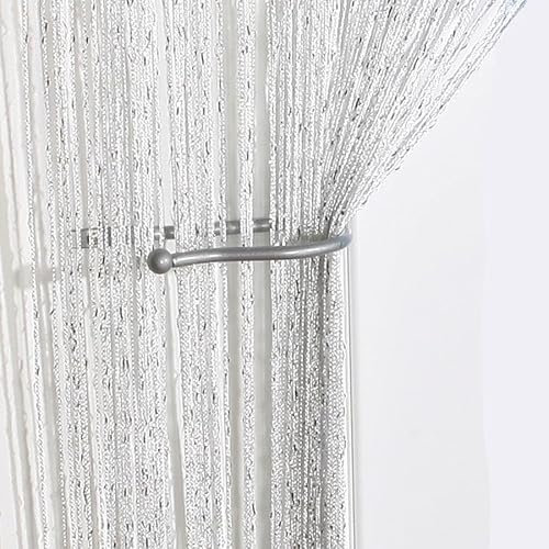John Aird Extra Large Jazz Glitter String Curtain Panel (White, 3m Wide x 3m Drop)