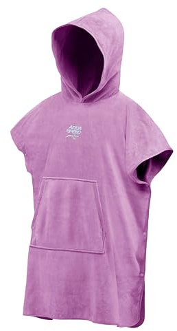 Aqua Speed: Premium Mikrofaser-Poncho-Handtuch mit Kapuze - Vielseitig, Schnelltrocknend & Komfortabel für Strand und Sport, Farbe:Rose 09, Größe:M 85x200 cm