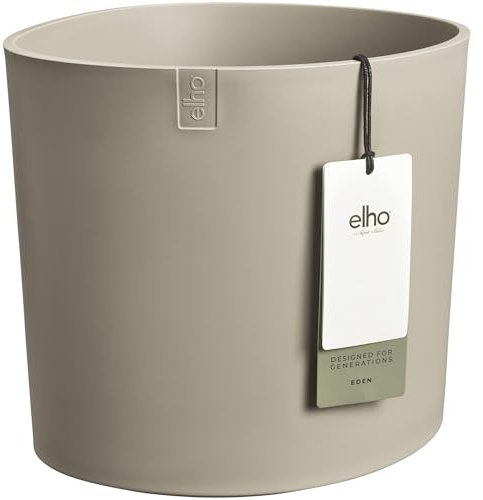elho Eden 30 - Plant Pot for Indoor & Outdoor - 100% Recycled Plastic - Ø 28.2 x H 27.9 cm - Grey/Soft Taupe