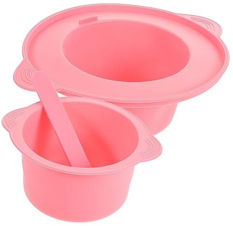 minkissy 1 Satz Elektrisches Gerät Wachs Schmilzt Wachswürfel Wachsschmelzlampe Wachsschmelzbrenner Wachswärmerlampe Creme Wachstopf-kit Bausatz Kieselgel Rosa Wiederverwendbar