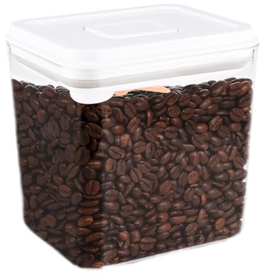 Gzsekken Coffee Bean Storage Airtight Coffee Container with Spoon & One Touch Lid 1700ml Coffee Sugar Canister Bar Accessories Kitchen Food Storage Container for Loose Tea, Biscuits
