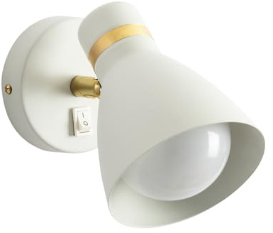 ARTE LAMP Wandleuchte Innen Moderne Wandlampe für Wohnzimmer, Weiß, E27, dimmbar, 16 x 11 x 15 cm