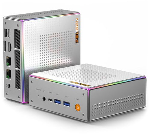 PELADN Mini PC Core i7-12650H (bis zu 4,7 GHz), 16 GB RAM 512 GB M.2 PCIe 3.0 NVMe 2280 SSD,WiFi6/BT5.2/4K DP HDMI Typ-C USB4 für Home Office