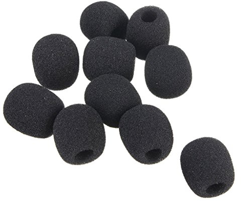 Sharplace 10er-Set Windschutz Windscreen Windshield Mikrofon Abdeckung-Schwarz