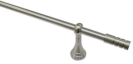 Gardinia Gardinenstangen-Set Pinto, Komplettstilgarnitur inkl. Befestigungsmaterial, Länge 160 cm, Edelstahl-Optik