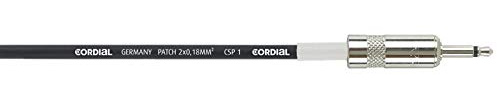 Cordial Peak Series Mono-Mini-Klinken-Patchkabel, 1,2 m, Grau