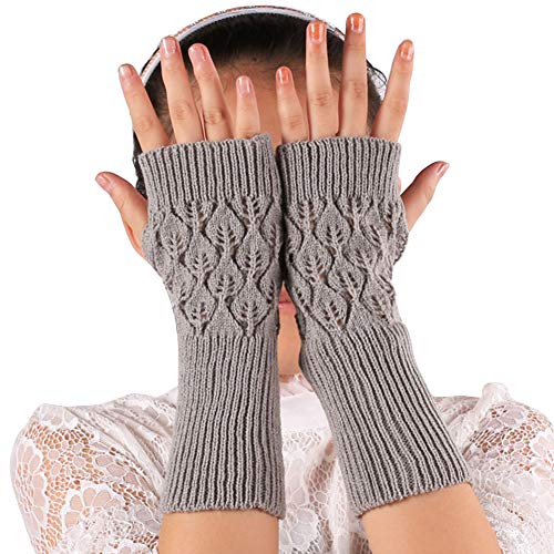 Amorar Frauen Winter Handschuhe Fingerlose Armwärmer Muffs Armstulpen Kurzarm Wrap Warmers Handstulpen Fäustlinge Hollow Wrist Warner Pulswärmer