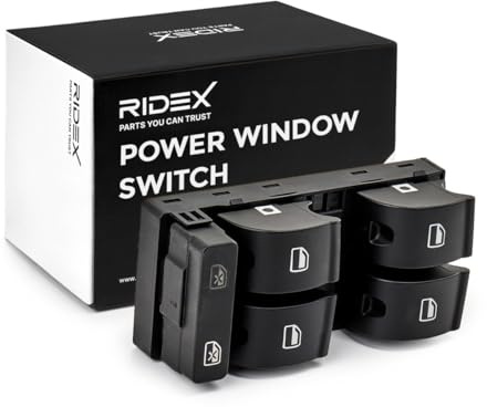 RIDEX 1761S0007 Fensterheberschalter Vorne Links Kompatibel mit AUDI A4 Avant 8ED, B7 8E0959851 8E0959851B 8E09598515PR