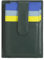 DUDU Porta Carte di Credito in Pelle Multicolore Sottile Slim Uomo Donna con 9 Slot e Chiusura di Sicurezza Mangrove