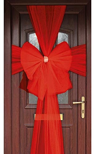 OakTree Red Door Bow Decoration