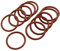 25 mm x 2 mm O-Ring aus Silikon Dichtscheiben Öldichtung mit Ösen, Rot, 10 Stück
