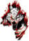 Zhuodingsen 3D Wolf Head Aufkleber Sticker Wolf Decal Car Decal Sticker PVC Auto Aufkleber Lustiger 3D Aufkleber Realistic 3D DIY Stickers, 18 * 25CM Recht