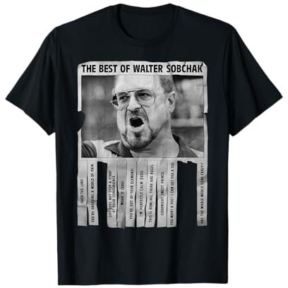 Big Lebowski Walter Best Of Quotes Flyer Maglietta