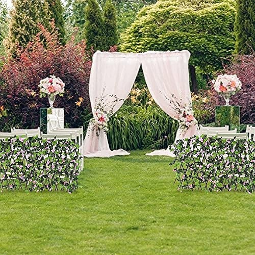 Beeteinfassung Zaun Zierzaun Palisaden Für Garten Palisade Rasenkante Erweiterbare Blumenknospen Blatthecken Platten Holz Heckenzaun Abschirmrolle Gartendekoration Sichtschutz Zaunplatte für Balkon