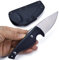 JPCRMOV Coltello da Caccia Full Tang, Coltello Sopravvivenza con Kydex Guaina, Bushcraft Coltello Lama Fissa Acciaio 440C