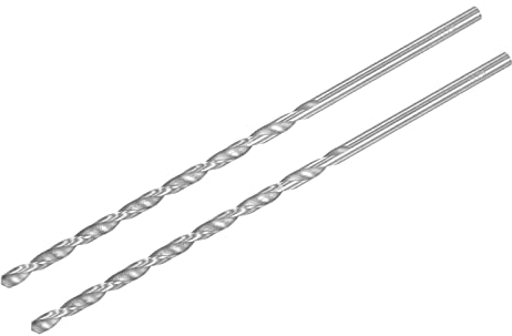 sourcing map 2 Stk HSS Spiralbohrer (Hochgeschwindigkeitsstahl) Extra lange Twist Bohrer 4,5mm Bohrdurchmesser 160mm Länge