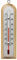 Zimmerthermometer Thermometer Innen Außen Holz Metall Außenthermometer Analog Raum Garten (hell) MD3