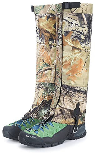 AOTUMUT Camouflage-Schlangengamaschen, wasserdichte Schneeschuhe, Stiefelgamaschen, Wanderausflug, Legging-Gamaschen für Männer und Frauen, Boot Gators
