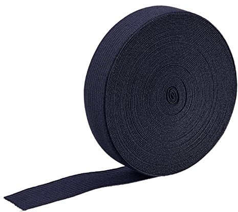 sourcing map Gummibänder zum Nähen, 20mm Breit Elastisches Gummiband, 9m Lang Gummilitze Hosengummi Gummizug DIY Handwerk Stoffe, Einfassband zum Hosenbund, Dunkelblau
