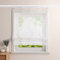 Heichkell Voile Raffrollo mit Klettband Transparent Raffgardinen Vorhang mit Stickerei Wohnzimmer Gardine Grün BxH 80x140cm