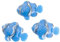 Sudemota 3 Pcs Aquarium Bleu Décoratif en Plastique Mini Poissons
