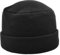 MELEGARI Damenhut mit Revers | Beanie Lyuba | Fleece Polar Fleece | Tasche | Made in Italy, Schwarz , One size