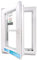 Kellerfenster Kunststofffenster weiß, BxH: 50 x 90 cm / 500 x 900 mm 3-fach Verglasung (42 mm) Dreh-Kipp inkl. Pilzkopfverriegelung, DIN Rechts (Griff Links), 70 mm Profil