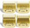 7FC/5FC/4FC/3FC Keramik-Hundeschermaschinenklingen,kompatibel mit Moser 45-50/Heiniger/Andis/Oster A5/Wahl KM10-Serie,4er-Pack-Gold
