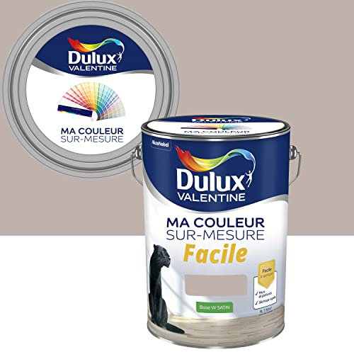 Ma Couleur Sur-mesure par Dulux Valentine – Peinture Intérieure Murs, Plafonds, Boiseries - Facile à appliquer - Satin Marron Glacé 5 L