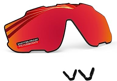 iLikeo PRO+ Polycarbonat-Ersatzgläser und Nasenpads für Oakley Jaw-breaker OO9290 Sonnenbrille